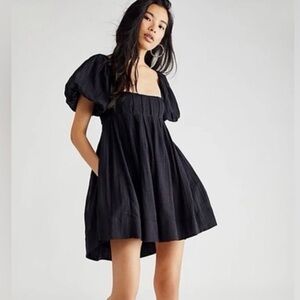 Free people Womens black marina mini dress XL